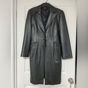 Anne Klein Women's Charcoal Leather Jacket